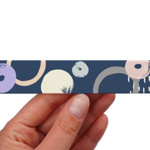 Taśma BioThane z nadrukiem - Wzór Brush Niebieski