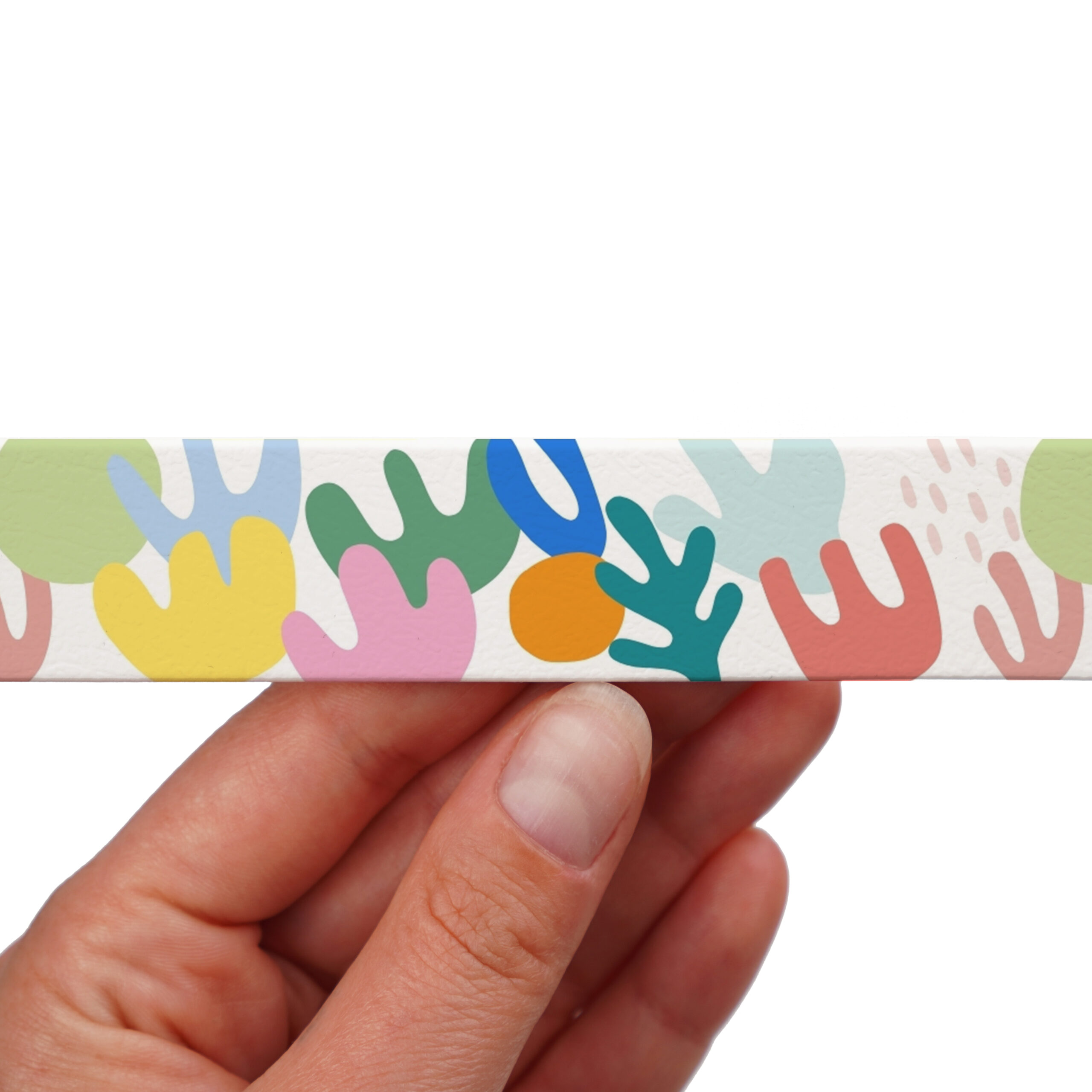 Printed BioThane tape – Coral Reef White pattern