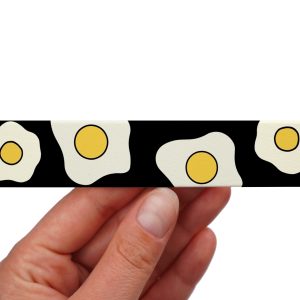 Printed BioThane tape – Eggs Dark pattern