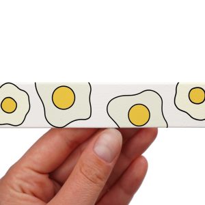 Taśma BioThane z nadrukiem - Wzór Eggs Biały