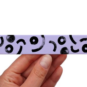 Taśma BioThane z nadrukiem - Wzór Joy Fiolet