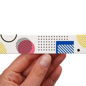 Taśma BioThane z nadrukiem - Wzór Memphis Biały