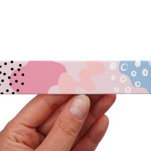 Printed BioThane tape – Organic Shapes Pink pattern