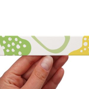 Taśma BioThane z nadrukiem - Wzór Rainbow Biały