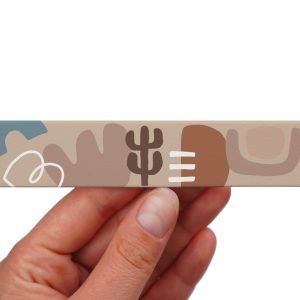 Taśma BioThane z nadrukiem - Wzór Shapes Beż