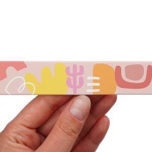 Taśma BioThane z nadrukiem - Wzór Shapes Róż