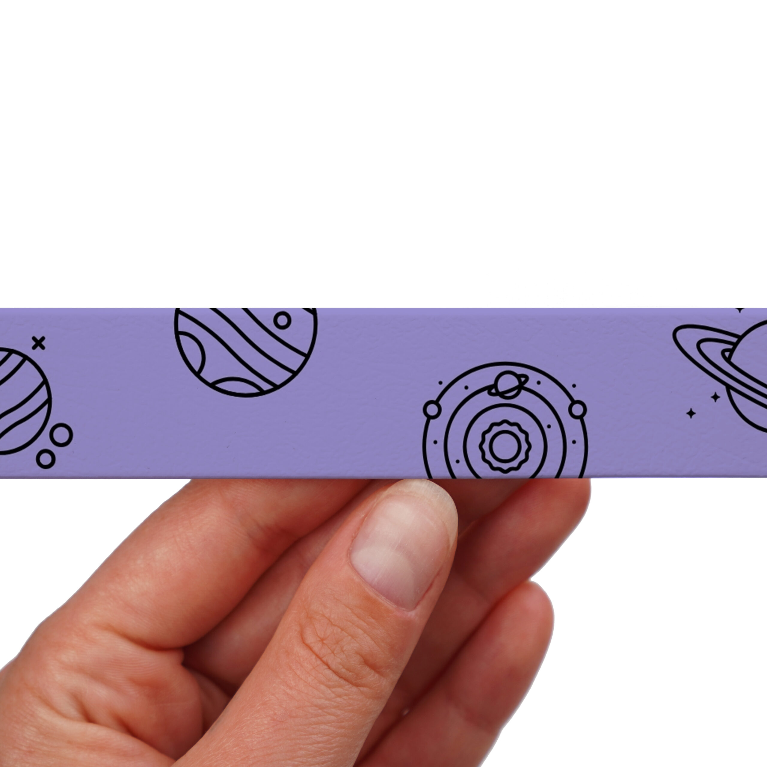 Taśma BioThane z nadrukiem - Wzór Space Fiolet