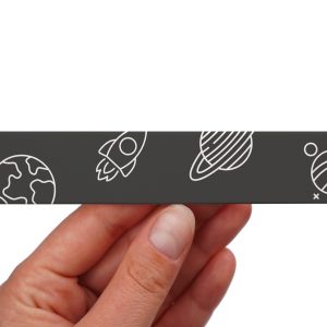 Taśma BioThane z nadrukiem - Wzór Space Ciemny