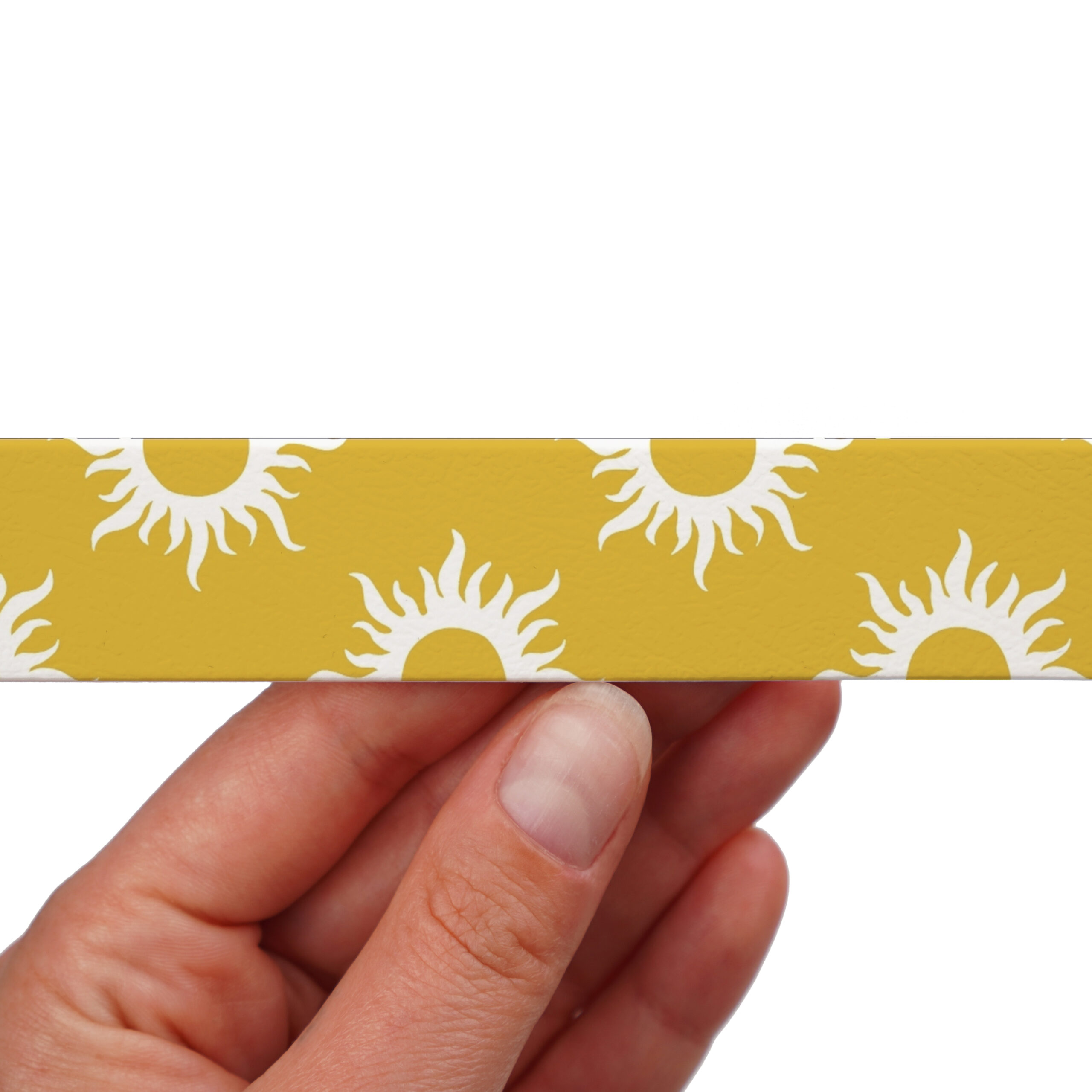 Taśma BioThane z nadrukiem - Wzór Sun Żółty