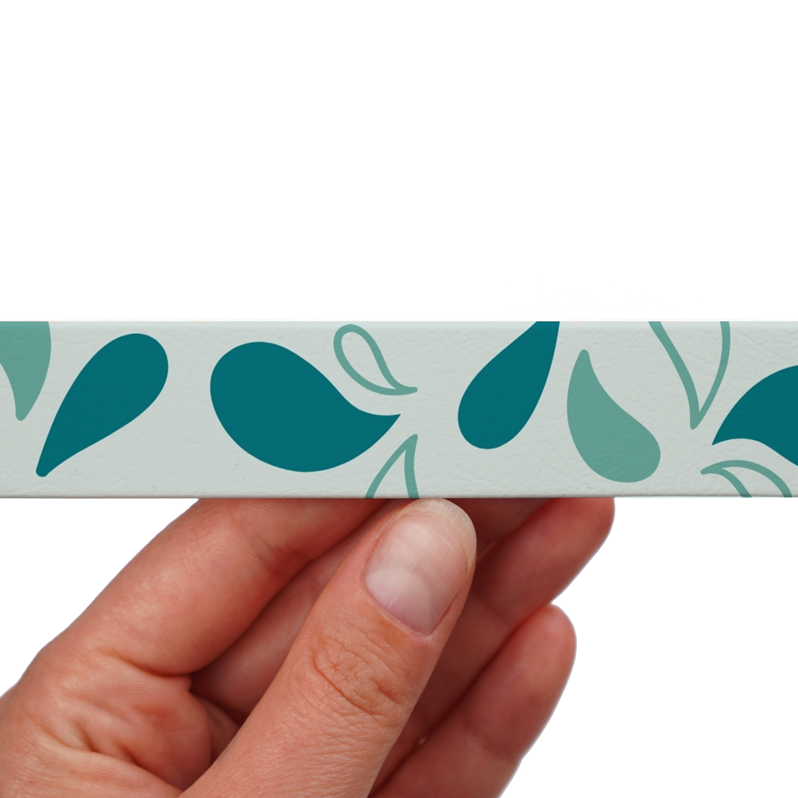 Taśma BioThane z nadrukiem - Wzór Tears Turkus