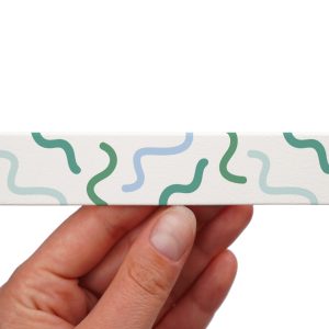 Taśma BioThane z nadrukiem - Wzór Worms Biały