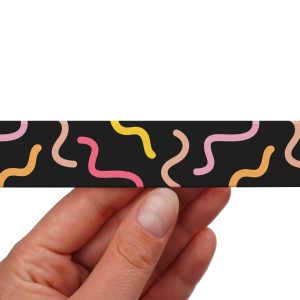 Taśma BioThane z nadrukiem - Wzór Worms Ciemny